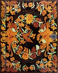 Boîte en marqueterie, anglaise, vers 1670 (détail)